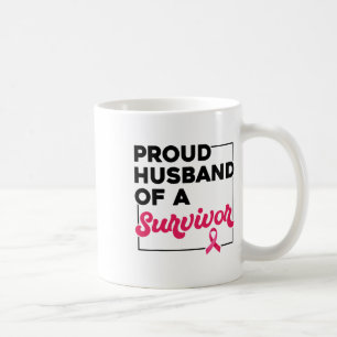 Proud Husbynd Of Survivor Breast Cancer Awareness  Coffee Mug