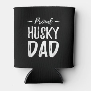 Proud Husky Dog Dad Funny Dog Lover Gift Idea Can Cooler
