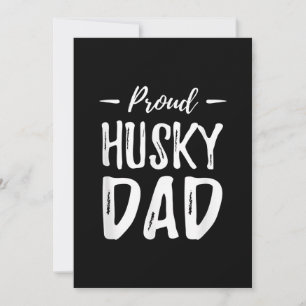 Proud Husky Dog Dad   Funny Dog Lover Gift Idea Thank You Card