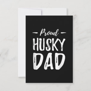 Proud Husky Dog Dad Funny Dog Lover Gift Idea Thank You Card