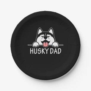Proud Husky Dog Paper Plate