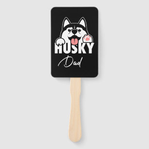 Proud Husky Siberian Dad Hand Fan
