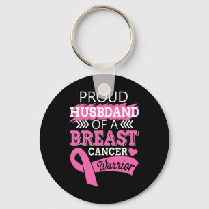 Proud Husnd Of A Breast Cancer Warrior Support For Key Ring