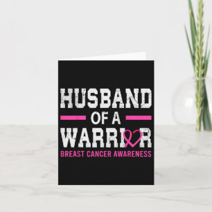 Proud Husnd Of A Breast Cancer Warrior Support Squ Card
