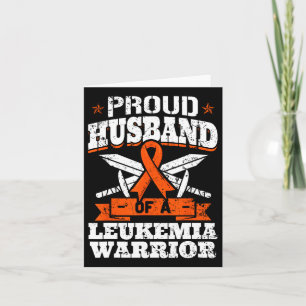 Proud Husnd Of A Leukaemia Warrior Awareness Blood Card