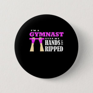 Proud I Am A Gymnast 6 Cm Round Badge
