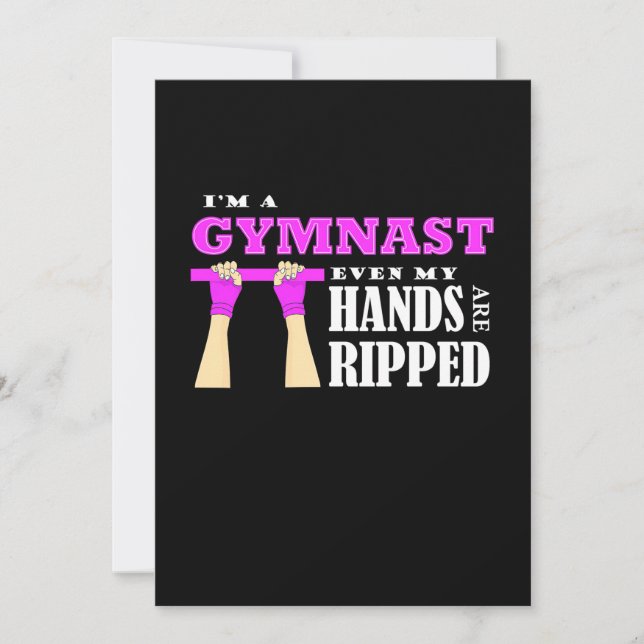Proud I Am A Gymnast Invitation (Front)