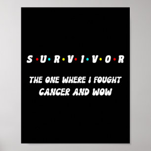 Proud I Survivor Breast Lung Skin Colon Thyroid Aw Poster