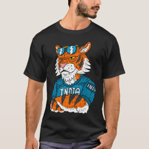 Proud India Indian Cricket Team. Bengal Tiger. T-Shirt
