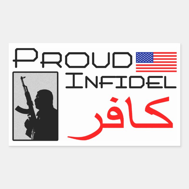 Proud Infidel Rectangular Sticker (Front)
