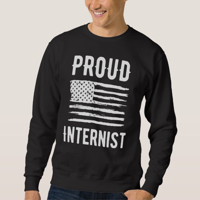 Proud Interior Designer Profession American Flag Sweatshirt (Front)