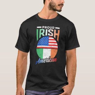 Proud Irish American Roots Ireland Family Us Usa A T-Shirt