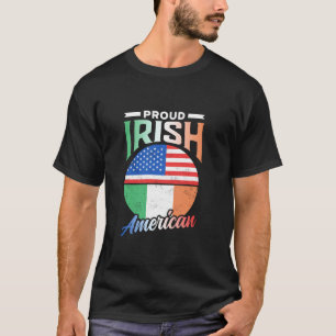 Proud Irish American Roots Ireland Family Us Usa A T-Shirt