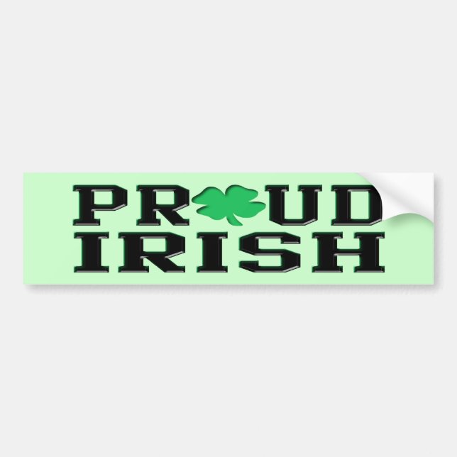 Proud Irish Bumper Sticker (Front)
