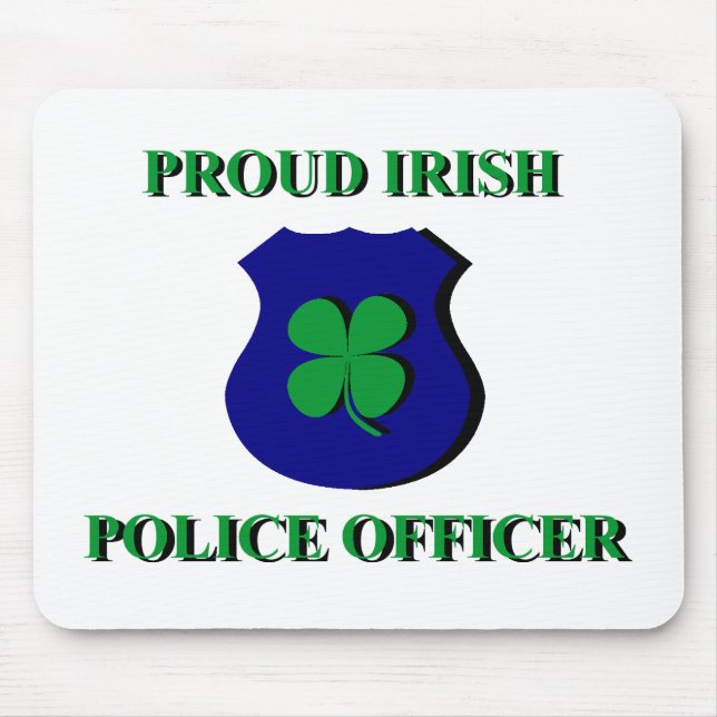 Proud Irish Police Officer Mouse Pad (Front)