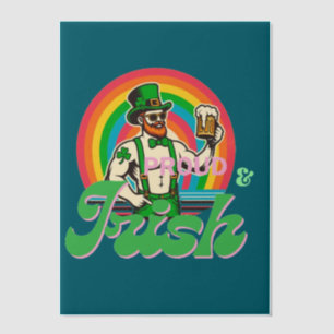 Proud & Irish St Patrick LGBTQ+ Vellum Invitations