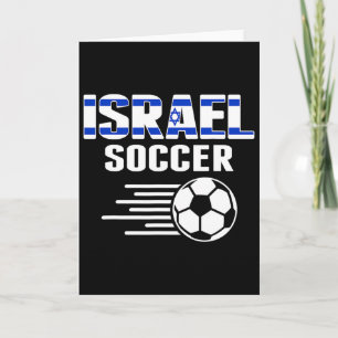 Proud Israel Soccer Fans Jersey - Support Israeli  Card