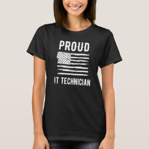 Proud IT Technician Profession American Flag Premi T-Shirt