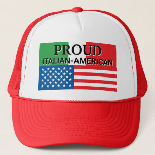 Proud Italian-American Flags of Italy and America  Trucker Hat