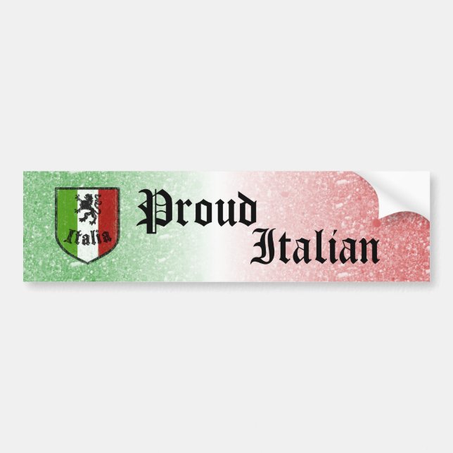 Proud Italian Bumper Sticker (Front)