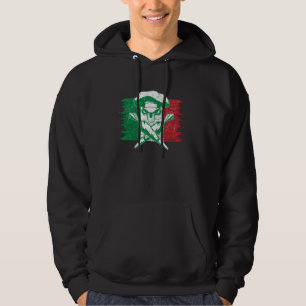 Proud Italian Pastry Chef Skull with Flag of Italy Hoodie