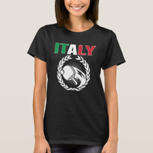 Proud Italy Table Tennis  Italian Ping Pong Suppor T-Shirt