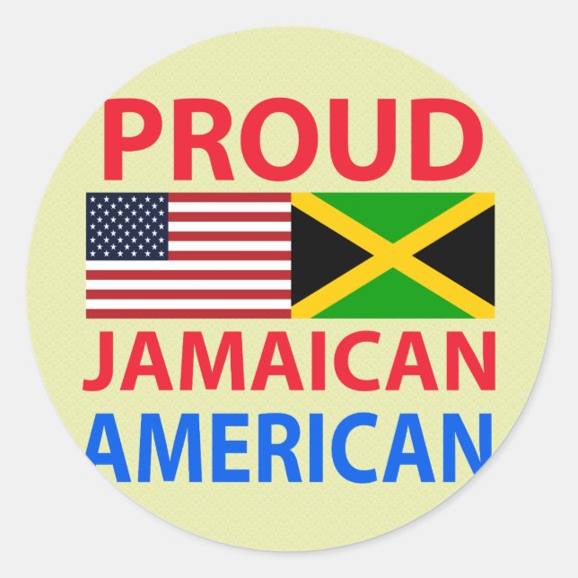 Proud Jamaican American Classic Round Sticker (Front)