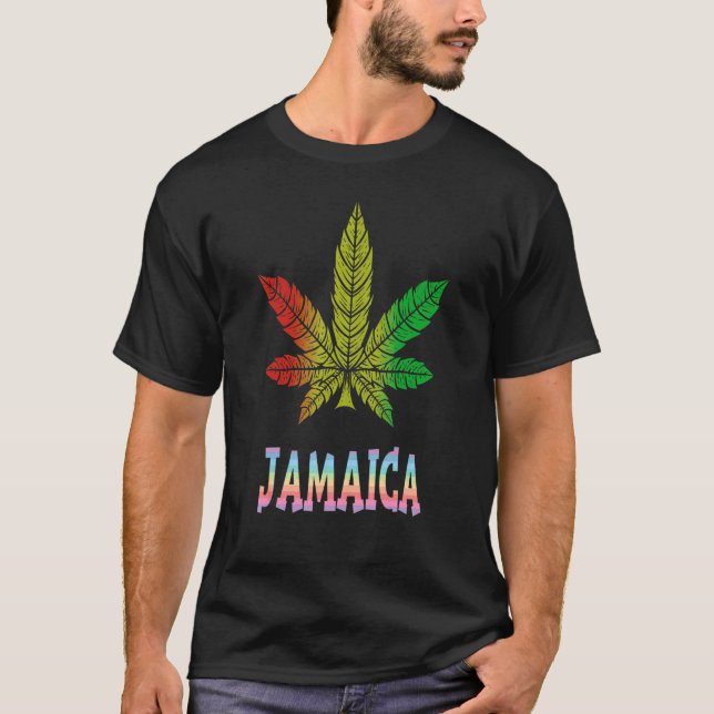 Proud Jamaican Reggae Caribbean Music Jamaica 1 T-Shirt (Front)