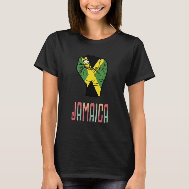 Proud Jamaican Reggae Caribbean Music Jamaica 1 T-Shirt (Front)
