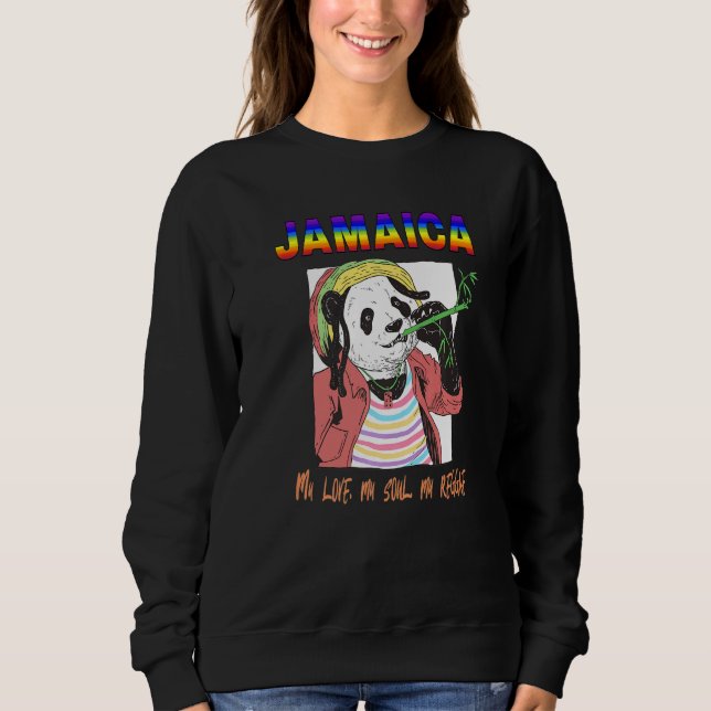 Proud Jamaican Reggae Caribbean Music Jamaica Sweatshirt (Front)