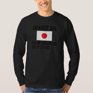 Proud Japanese Girl Japan Flag Japanese Roots T-Shirt