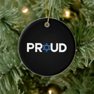 Proud Jewish Hebrew Holiday Proud Jew Religious Ceramic Ornament
