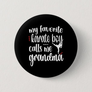 Proud Karate Grandma Karate Grandmother 6 Cm Round Badge