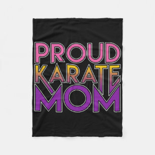 Proud Karate Mum Martial Arts Gift  Fleece Blanket