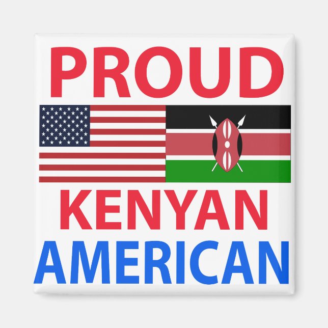 Proud Kenyan American Magnet (Front)