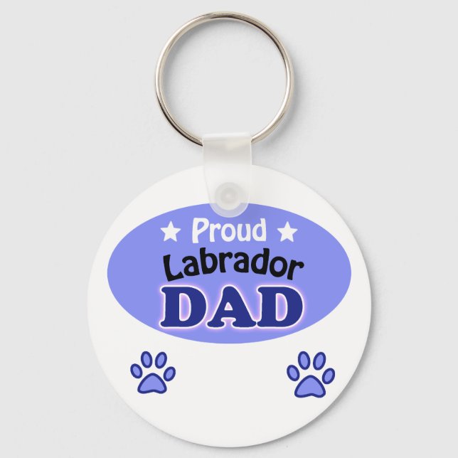 Proud Labrador Dad Key Ring (Front)