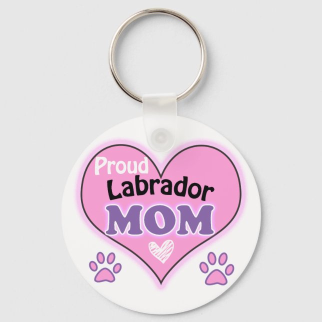 Proud Labrador Mum Key Ring (Front)