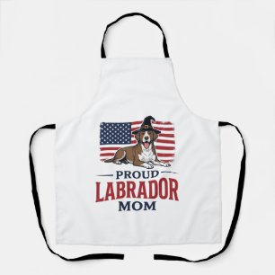 Proud Labrador Mum Patriotic Dog Halloween Shirt D Apron