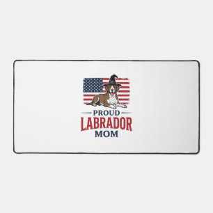 Proud Labrador Mum Patriotic Dog Halloween Shirt D Desk Mat