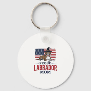 Proud Labrador Mum Patriotic Dog Halloween Shirt D Key Ring