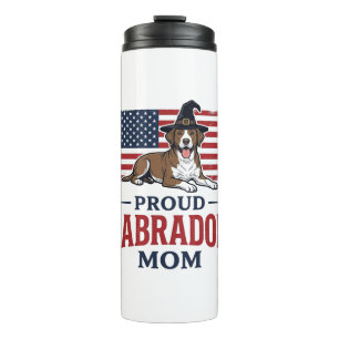 Proud Labrador Mum Patriotic Dog Halloween Shirt D Thermal Tumbler