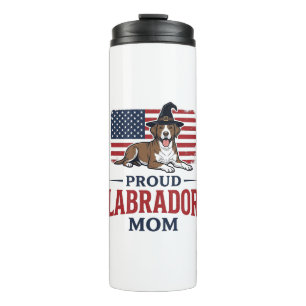 Proud Labrador Mum Patriotic Dog Halloween Shirt D Thermal Tumbler