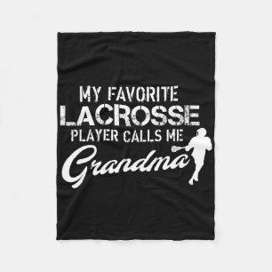 Proud Lacrosse Grandma Favourite Goalie Player Cos Fleece Blanket