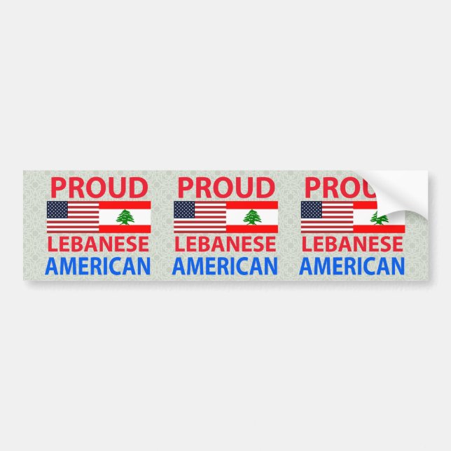 Proud Lebanese American Bumper Sticker (Front)