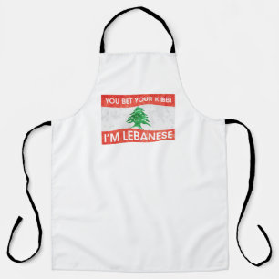 Proud Lebanese, You bet your kibbi I'm Lebanese - Apron