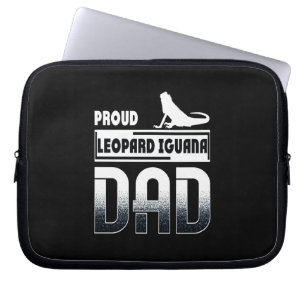 Proud leopard Iguana Dad Laptop Sleeve