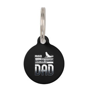 Proud leopard Iguana Dad Pet Tag
