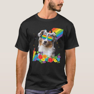 Proud LGBT Gay Aussie Dog Pride Flag Rainbow LGBTQ T-Shirt