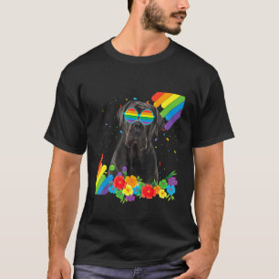 Proud Lgbt Gay Cane Corso Dog Pride Flag Rainbow L T-Shirt