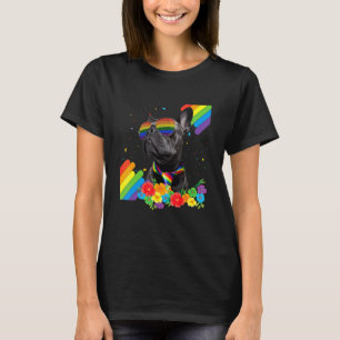 Proud Lgbt Gay French Bulldog Pride Flag Rainbow L T-Shirt